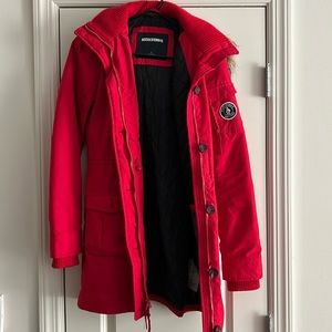 Abercrombie & Fitch Red Parka
